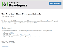 Tablet Screenshot of developer.nytimes.com
